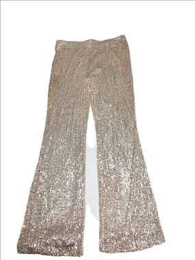 Old Navy Flare Pants Gold Sequin